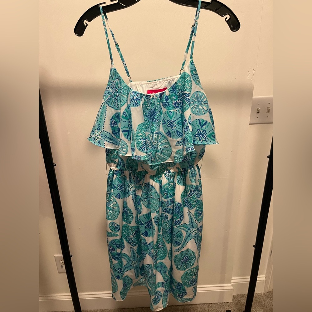 Lilly Pulitzer for Target Sea Urchin ruffle spaghetti strap sun dress